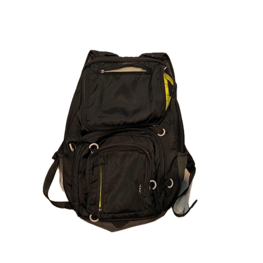 Embark Black Yellow Padded Backpack